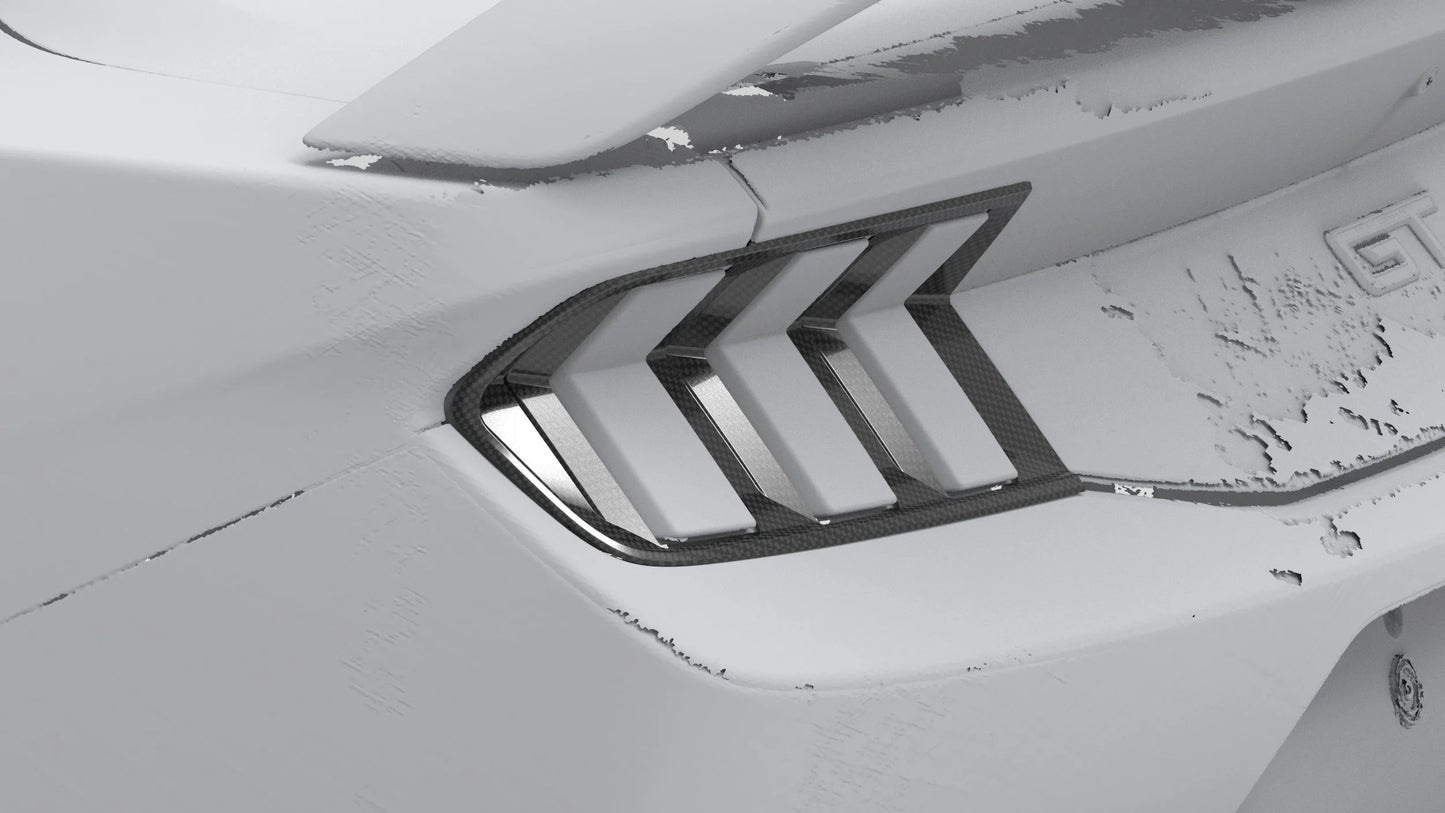 2024-Current Ford Mustang Dry Carbon Taillight Cover