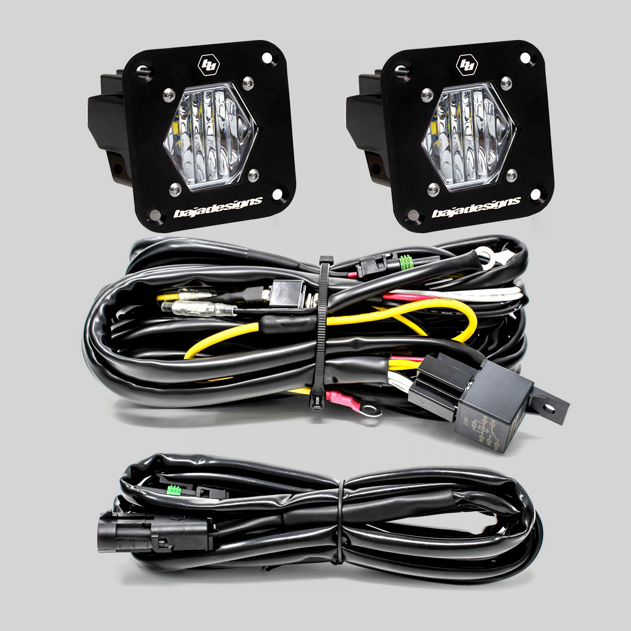 Baja Designs LED Light Pods S1 Pair Wide Cornering LED Flush Mount Backup Kit Baja Designs