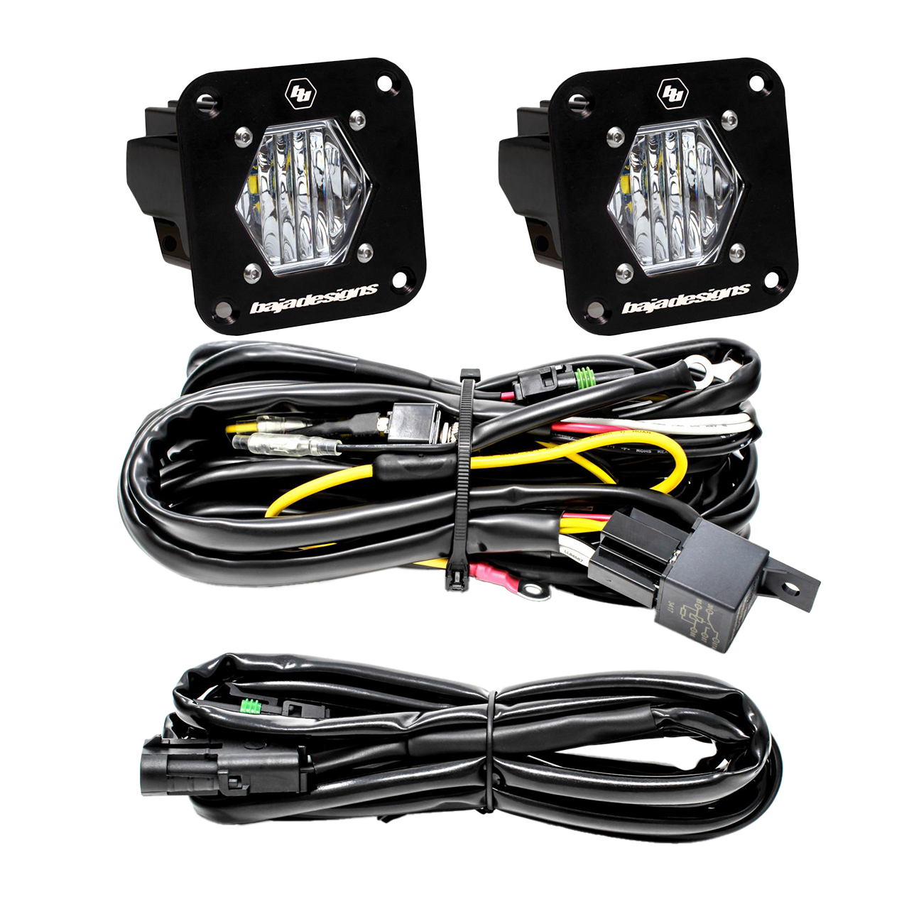 Baja Designs LED Light Pods S1 Pair Wide Cornering LED Flush Mount Backup Kit Baja Designs