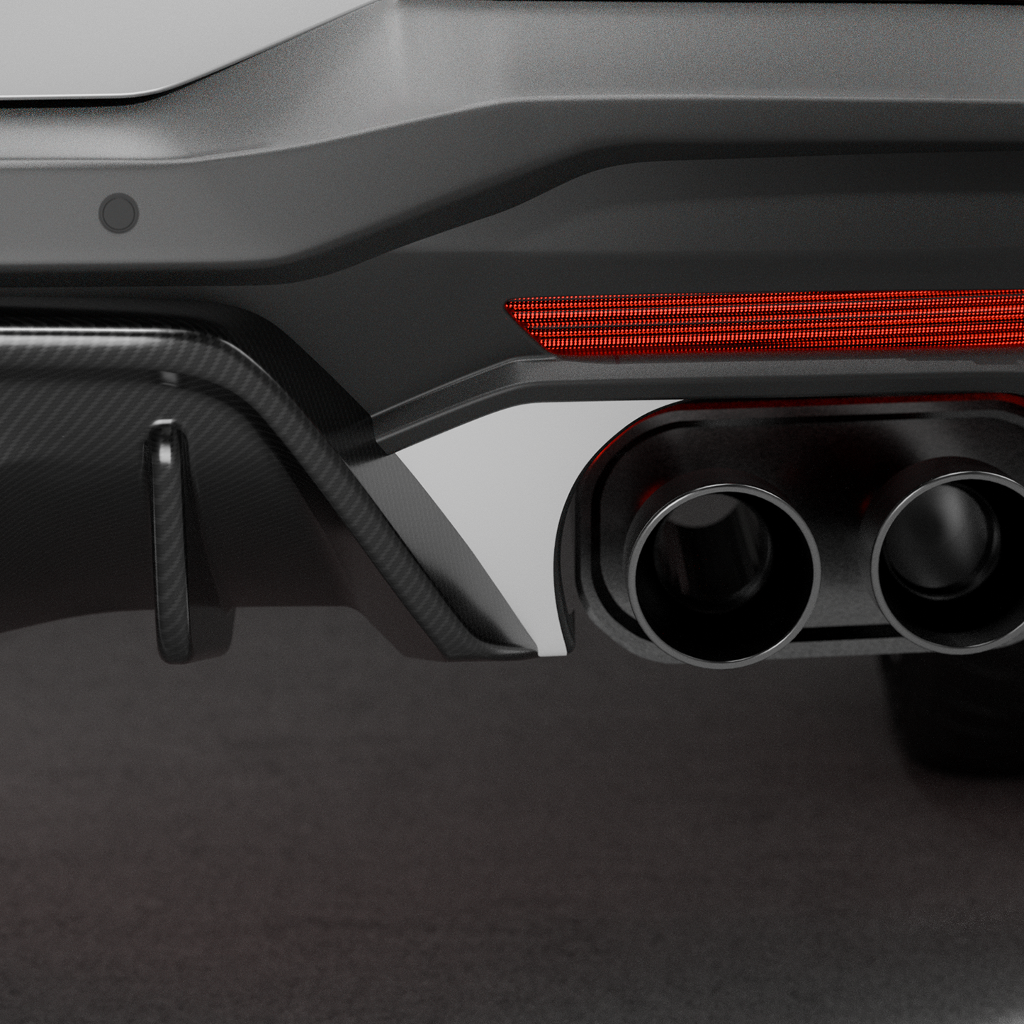 2024-Current Ford Mustang Quad Tip Exhaust Cutout Template