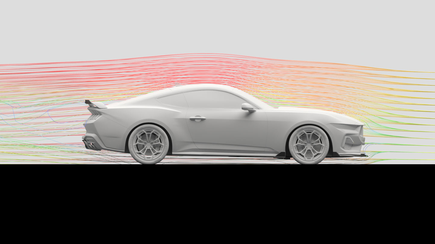 2024-Current Ford Mustang GT Dry Carbon Hood Vent
