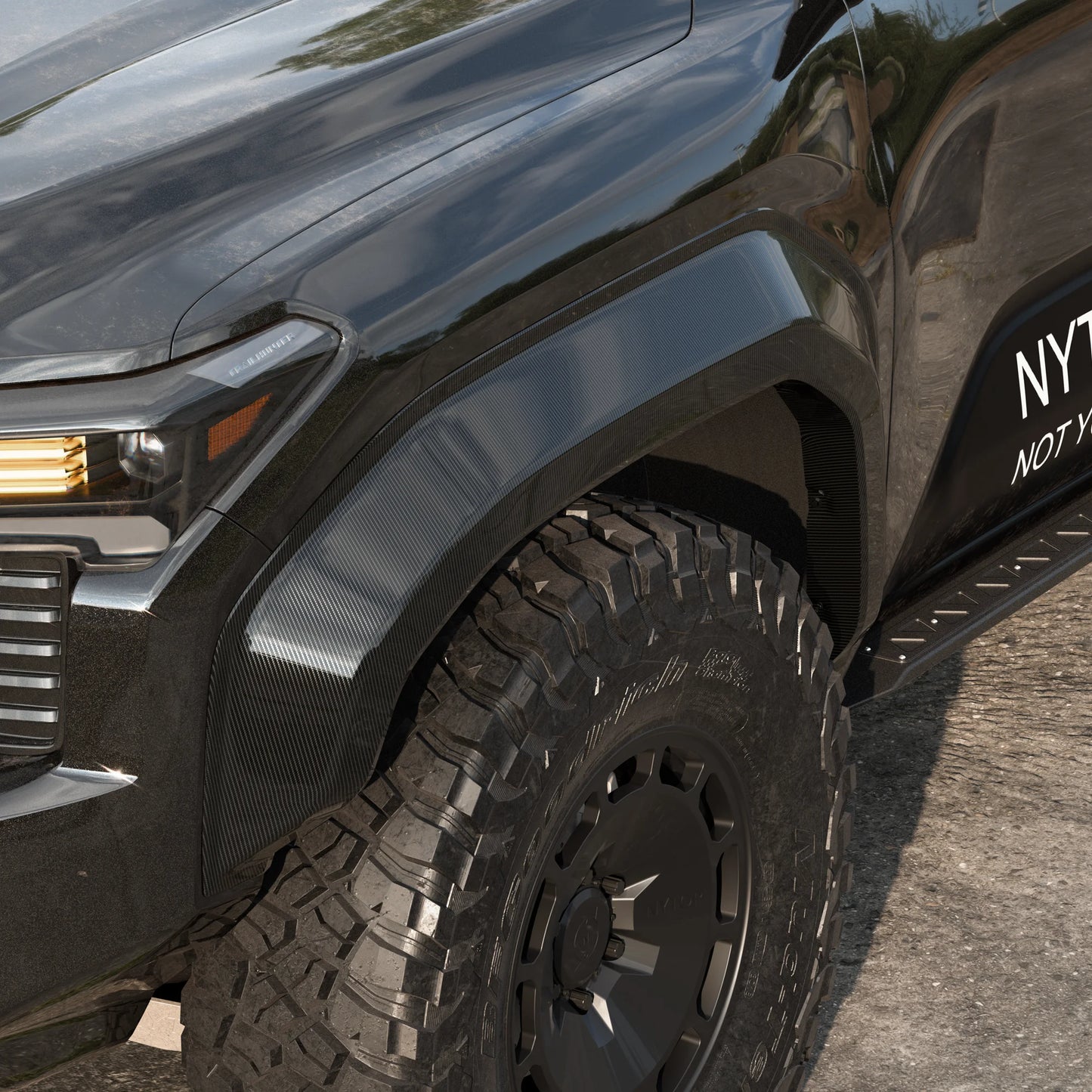 2024-Current Toyota Tacoma TRD Pro/Trailhunter Carbon Fiber Fender Flare Kit